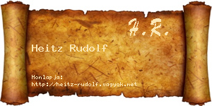 Heitz Rudolf névjegykártya