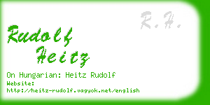 rudolf heitz business card